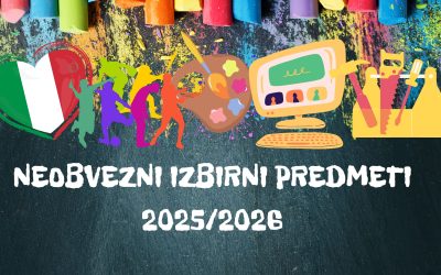Neobvezni izbirni predmeti 2025/2026